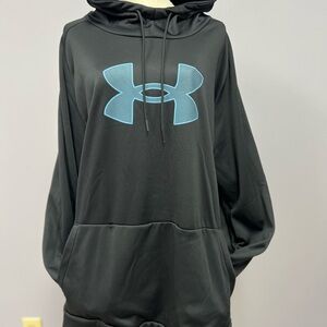 Under Armour Black Hoodie with Blue Logo